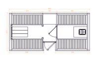 Sauna Barrel 4,8 m Seitenausgang